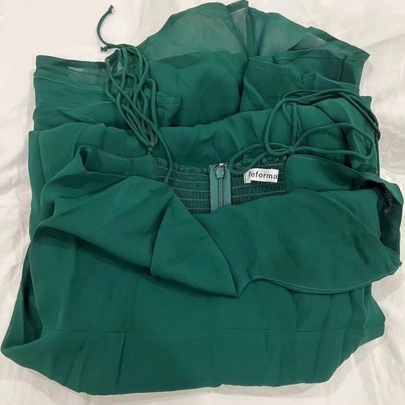 Reformation Juliette Dress in Emerald - Picture 4 of 7